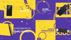 Colorful Product Promo Video Displays template preview
