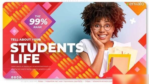 Videohive Students Life Openers template preview