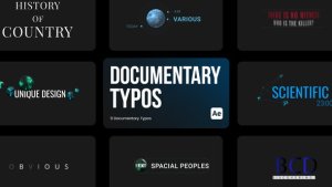 Videohive Documentary Typos for After Effects Titles template preview