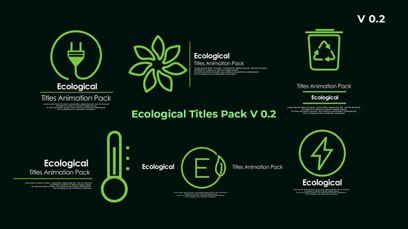 Videohive Ecological Titles Titles template preview