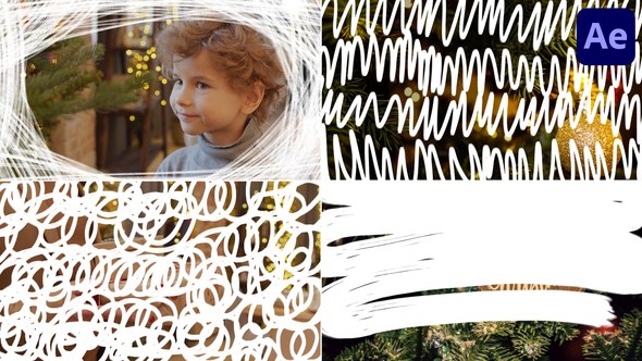 Videohive Snow Scribble Transitions | After Effects Elements template preview