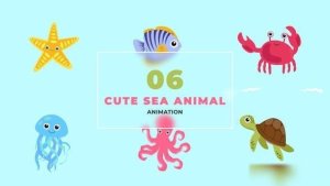 Videohive Sea Animal Flat Vector Animation Scene Elements template preview