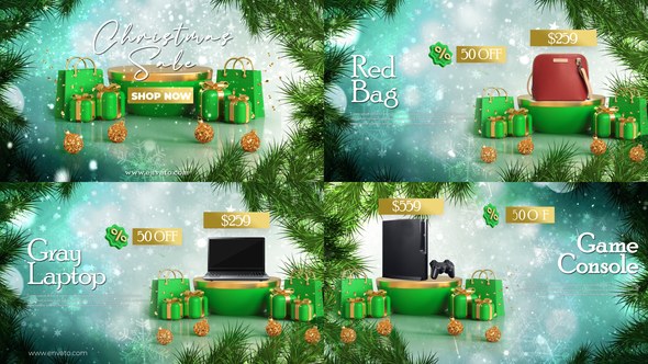 Videohive Christmas Sale 40635363 Broadcast-packages template preview