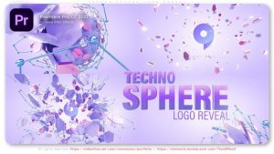 Techno Sphere Logo Reveal Premiere Pro template preview