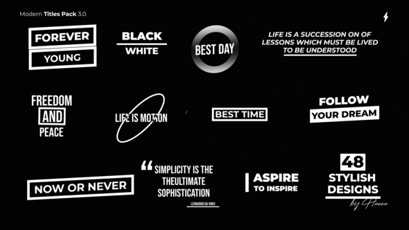 Videohive Modern Titles 3.0 - AE Titles template preview