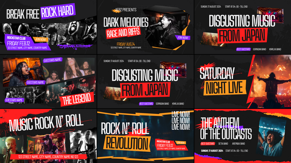Videohive Music Typography Titles template preview