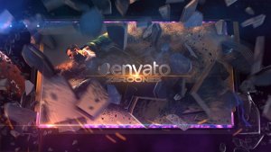 Exploding image reveal Video Displays template preview