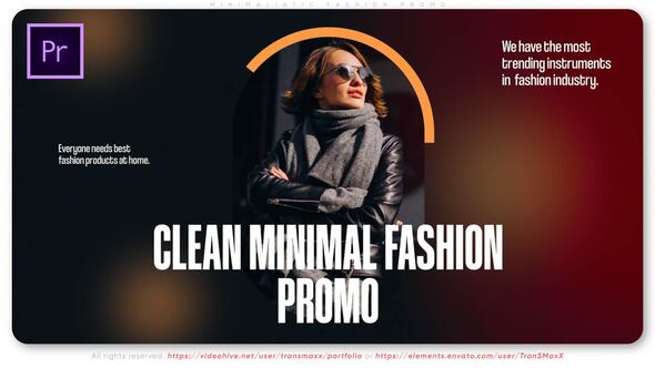 Minimalistic Fashion Promo Premiere Pro template preview