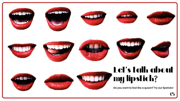 Videohive Red Lips Titles Titles template preview