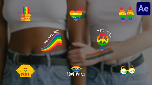 Videohive LGBTQ+ Titles for After Effects Titles template preview