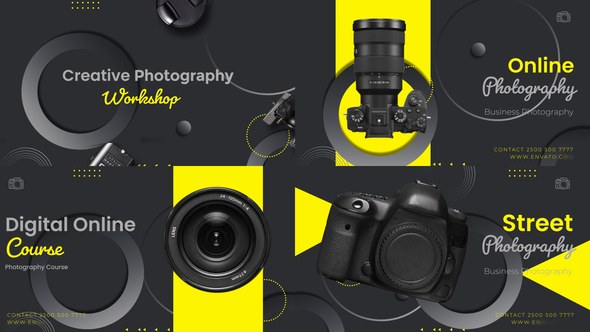Videohive Creative photography workshop Broadcast-packages template preview
