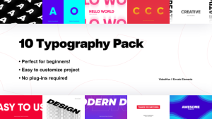 Videohive 10 Wonderful Typography Pack | Afrer Effects Titles template preview