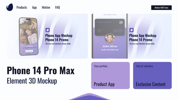 Videohive Mobile App Presentation iPhone 14 Pro Product Promo template preview