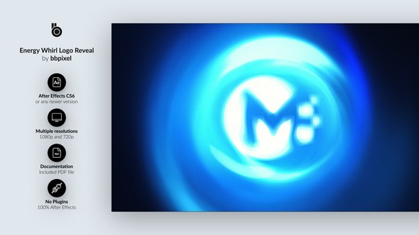 Videohive Energy Whirl Logo Reveal Logo Stings template preview