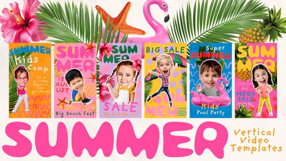 Videohive Summer Kids Reels Openers template preview