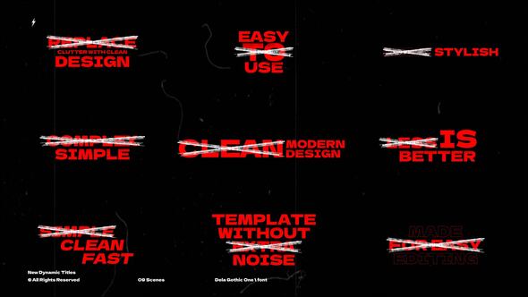 Videohive New Dynamic Titles | After Effects Titles template preview