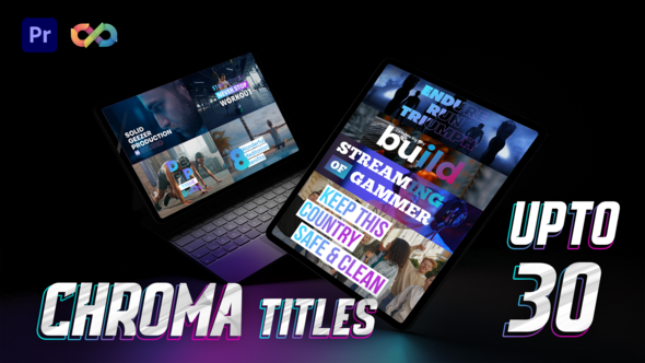 Gradient Chroma Titles PR Premiere Pro template preview