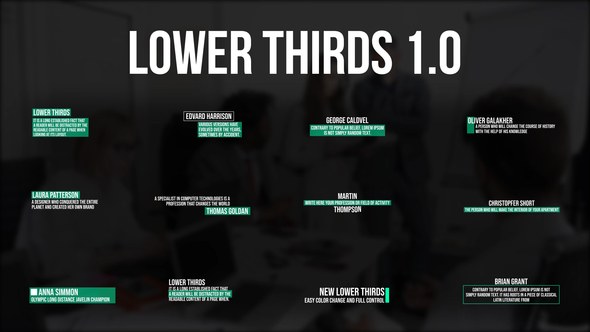 Videohive Lower Thirds 1.0 | After Effects 45660998 Elements template preview
