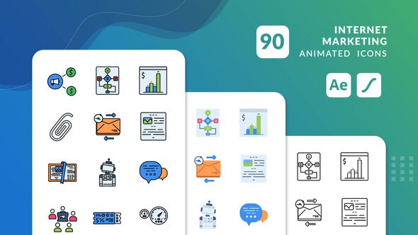 Videohive Internet Marketing Animated Icons | After Effects Elements template preview