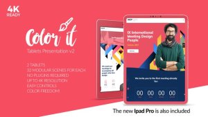Color it - Tablet Presentation Video Displays template preview