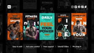 Videohive Fitness Trainer Instagram Reels Product Promo template preview
