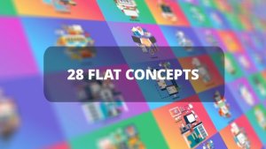 Bundle Business Flat Concepts Video Displays template preview