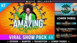 Colorful Summer Intro Show Pack Video Displays template preview