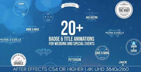Badges / Title Animations For Wedding And Special Events Video Displays template preview