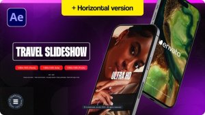 Videohive Vertical Travel Intro Video Displays template preview