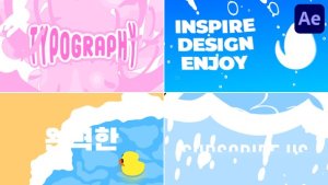 Videohive Typography Liquid for After Effects Titles template preview