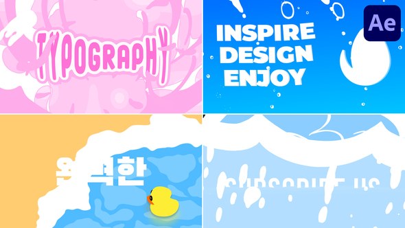 Videohive Typography Liquid for After Effects Titles template preview
