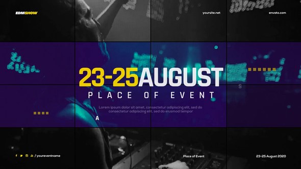 Videohive Music Event Promo Slides Openers template preview