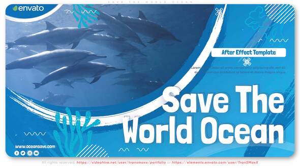 Videohive Save the World Ocean Video Displays template preview