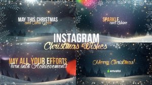 Videohive Christmas Titles - Instagram Wishes Openers template preview