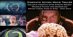 Cinematic Action Movie Trailer Video Displays template preview