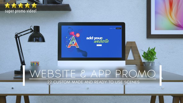Website and App Promo Video Displays template preview