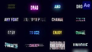 Videohive Glitch Text Presets Pack for After Effects Titles template preview