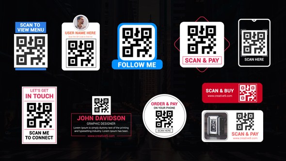 QR Code Opener Premiere Pro template preview