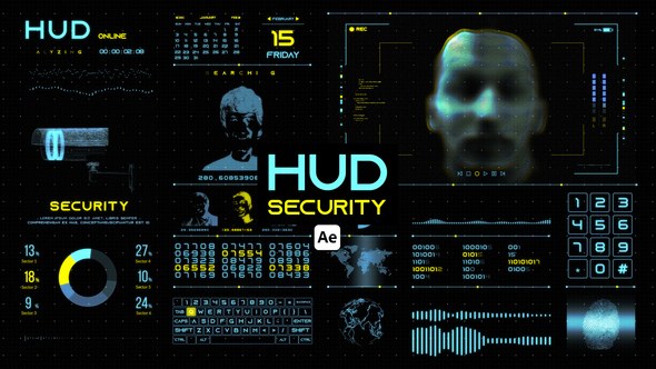Videohive HUD Security for After Effects Infographics template preview
