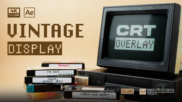 Videohive Vintage CRT Overlay Video Displays template preview