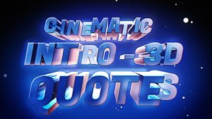Videohive Cinematic Intro - 3D Quotes Openers template preview