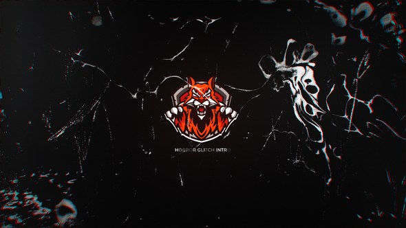 Videohive Horror Glitch Intro Logo Stings template preview