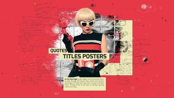 Videohive Quotes Title Posters Openers template preview