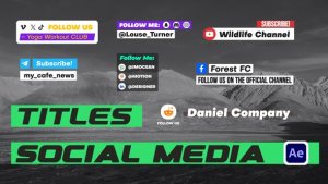 Videohive Titles with Social Media Titles template preview