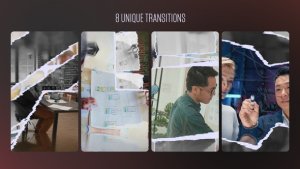 Videohive Paper Tear Transitions Vertical Elements template preview
