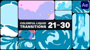 Videohive Colorful Liquid Transitions for After Effects Elements template preview