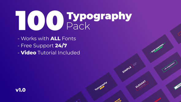 100 Titles Pack Video Displays template preview