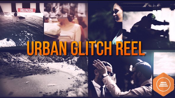 Videohive Urban Glitch Reel Video Displays template preview