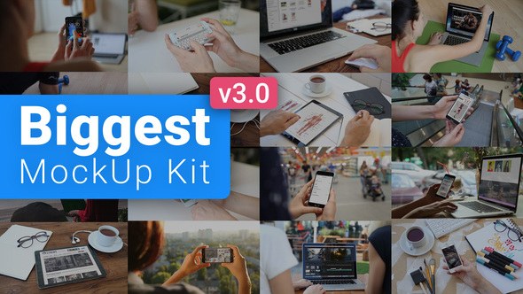 Videohive Biggest MockUp Kit // Digital Device Mockups v3 Product Promo template preview