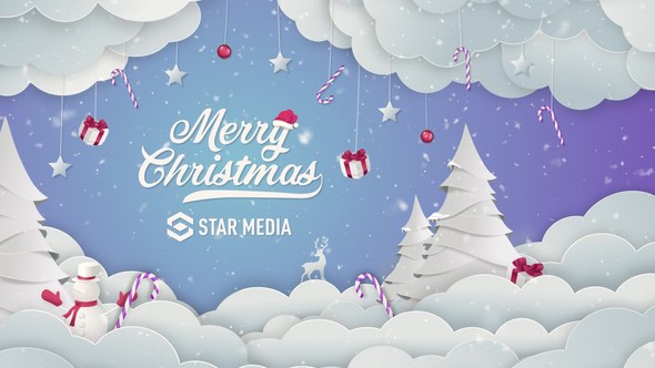 Videohive Christmas Logo Magic Snow Logo Stings template preview